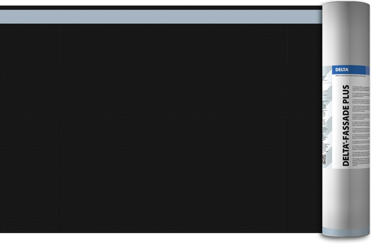 Мембрана ветрозащитная Delta-Fassade Plus (Delta-Fassade 20 Plus) с двумя зонами проклейки для фасадов с открытыми зазорами (75м2)