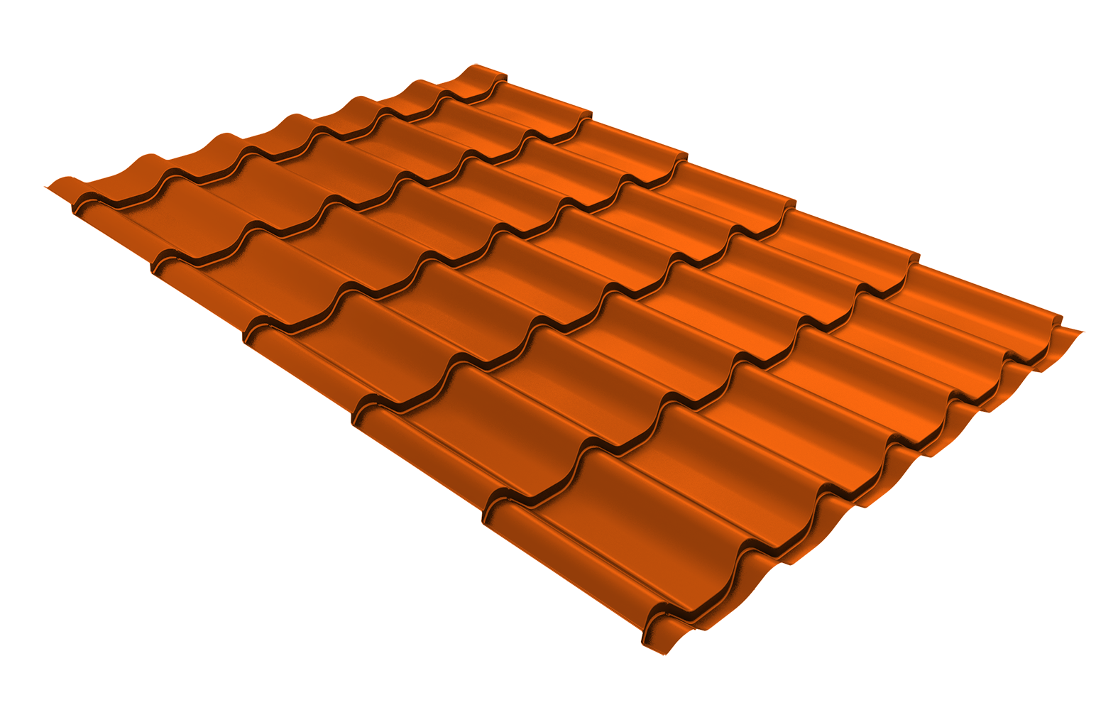 Металлочерепица классик 0,45 PE RAL 2004 оранжевый