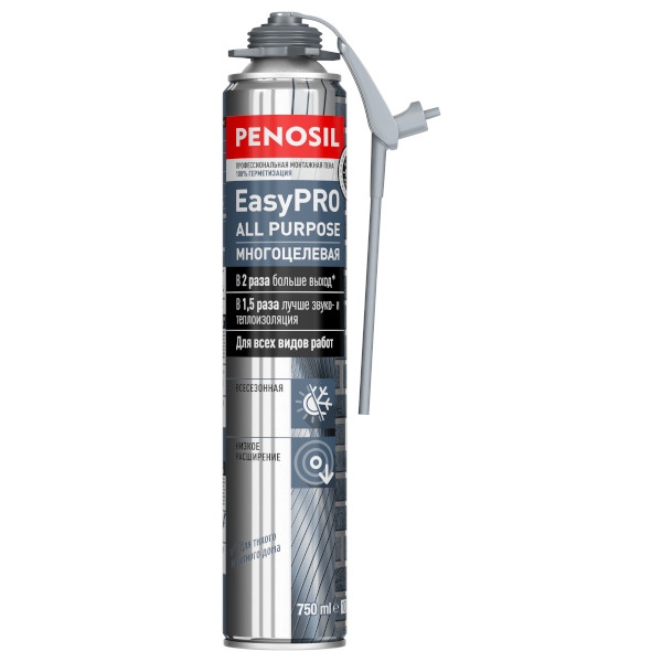 PENOSIL All Purpose Foam, пена монтажная пистолетная  всесезонная МНОГОЦЕЛЕВАЯ 750 мл (12шт)