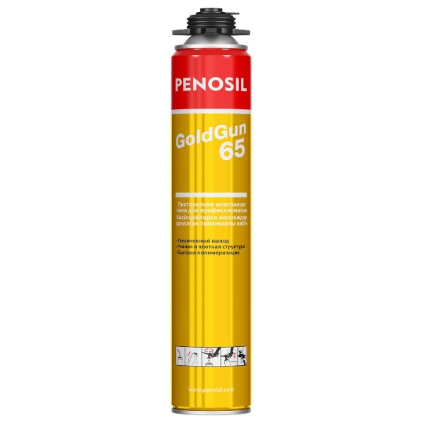 PENOSIL GoldGun 65, пена монтажная пистолетная, 875 мл (12шт)