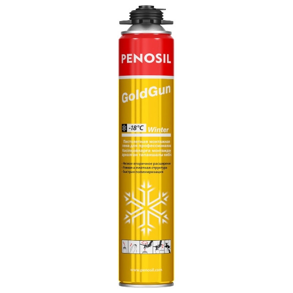 PENOSIL GoldGun 65 winter, пена монтажная пистолетная, 875 мл (12шт)