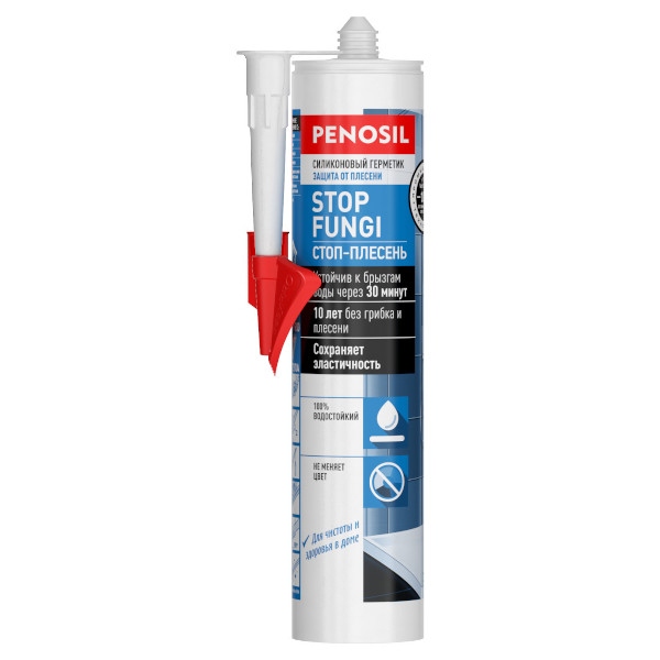 PENOSIL Stop Fungi Silicone Sealant, герметик силиконовый СТОП-ПЛЕСЕНЬ прозр., 310 мл (12шт)