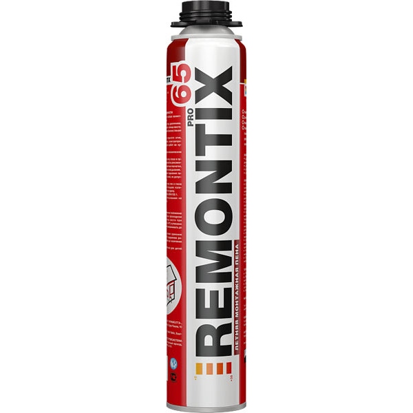 REMONTIX PRO 65 пена монтажная пистолетная летняя 850(870) мл	