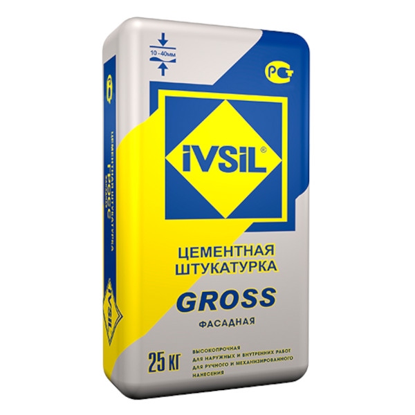 Штукатурка IVSIL GROSS МН 25кг (48)