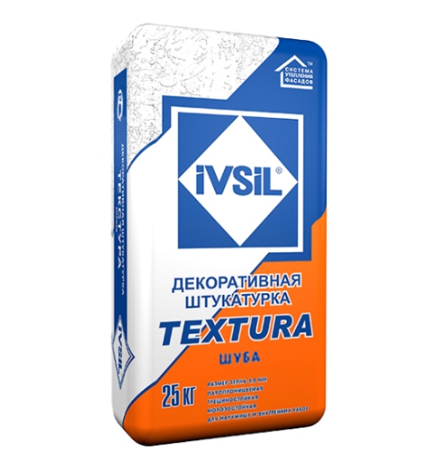 Штукатурка IVSIL TEXTURA Шуба 2,0 25кг белая (48)